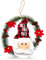 com-four® Weihnachtskranz mit Weihnachtsmann - Tür Kranz Weihnachten - Adventskranz - Weihnachtsdeko - Ø ca. 35 cm (Weihnachtsmann mit Blumen)