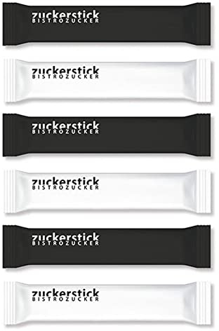 ESPRESSOZUCKER 200 Sticks befüllt mit 3 g Feinzucker | Nachhaltige Verpackung | Natürlich nachhaltiger Markenzucker
