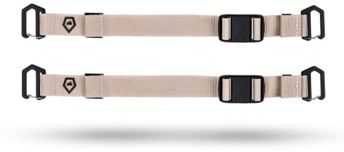 Premium Accessory Straps Befestigungsriemen Beige - passend für PRVKE-Rucksäcke, Duo Daypack und Hexad Duffel Reisetaschen
