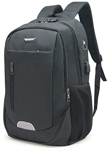 Waytex Lock USB Mochila para Ordenador, Negro, Talla única Unisex Adulto