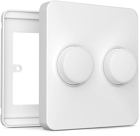 IYOKI® Pro Switch Cover for Philips Smart Button, Compatible with Hue Switch Cover, Remote Light Switch Plate Adapter, 2-Gang (1-Pack)