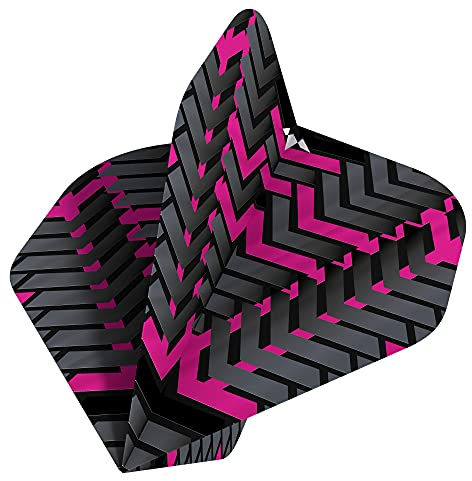 Mission Darts Vex Flights | Extra Starke Premium UV Dart Flights in Standardform 100 Micron, Pink, 1 Set mit 3 Flights (F3353)