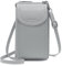 REETEE Sac Bandoulière pour Téléphone Portable Blocage Portefeuille Cuir Sac à Main avec Fermeture éclair Pochette Porte Monnaie et Réglables Bandoulière (gris)