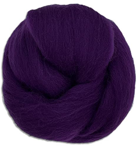 Wooliny 100 g Filzwolle Merinowolle Märchenwolle | 35 Farben zur Auswahl (16 | Lila)
