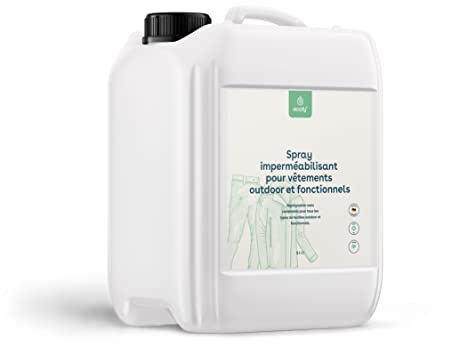 eco:fy Textil Imprägnierspray Imprägnierung Imprägniermittel Wetterschutz PFC-frei Versiegelung gegen Nässe und Schmutz Goretex Sympatex (5 Liter)