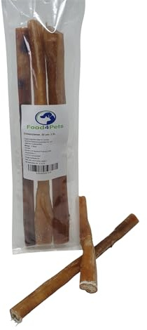 Food4Pets Osso di bue lungo 3 x 30 cm, 150 g, snack da masticare per cani | Divertimento da masticare di lunga durata, naturale occupazione da masticare, supporta la pulizia dei denti, pratica porzione