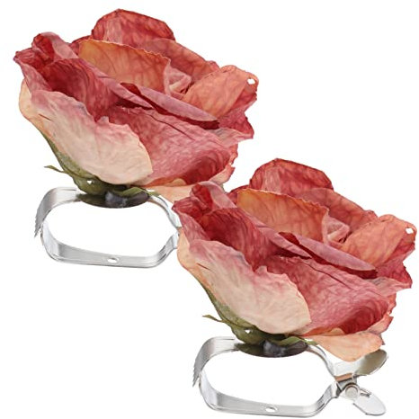 WOONEKY 2stücke Vorhang Blumen Clips Vorhang Raffhalter Mit Blumen Design Dekorative Vorhanghalter Für Fenster Und Gardinen Einfach Zu Verwenden Ohne Beschädigung Für Wohnraum Und Hotel