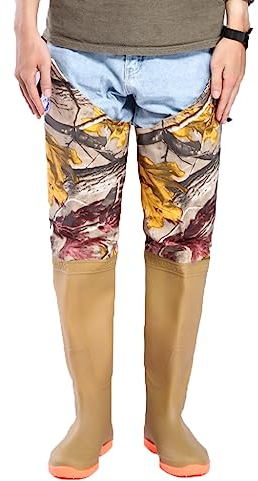 Stivali A Coscia Da Pesca Pesca impermeabile for coloro che si tuffano nell'acqua con i glutei, stivali da acqua lunghi in PVC comodi e antiscivolo (Color : A1, Size : 35)