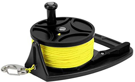 plplaaoo Diving Reels Anchor Rope Spool Finger Reel Multi Purpose with Clip 83m Wire,Speargun Reel Spear Gun for Spearfishing with Reel,Paracord Winder for Cave Exile Diving