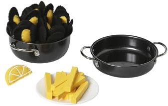 VERTBAUDET Moules Frites en Bois FSC® Noir TU
