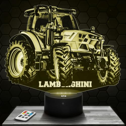 Moderne LED Ambiente Lampe Landwitschaftlicher Traktor Lambo, Geschenkidee deko Sammlung Miniatur 1 32. Lampe deko Büro Wohnzimmer, Fan Landwitschaftlicher Traktor Lambo TOP