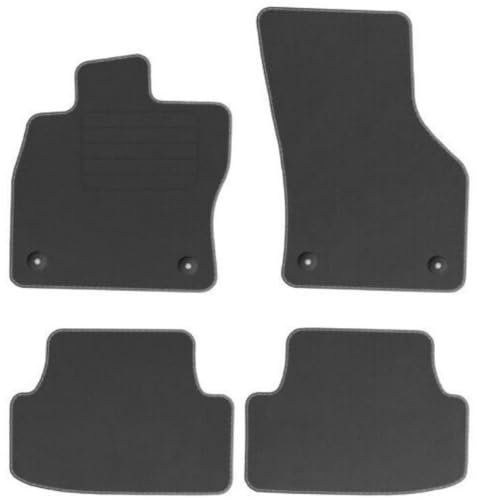 Velourmattenset für Audi RS3 8V Stufenheck Bj. 2015-2020 STD ANTHRAZIT runde Befestigungen Automatten Veloursfussmatten Mit Absatzschoner Passform Neu