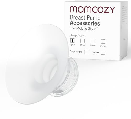 Momcozy Mobile Style | M6 15 mm Flange Insert, Original Mobile Style | M6 Breast Pump Replacement Accessories, 1PC (15mm)