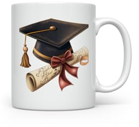 MAXIKIWI - Taza de café o té de cerámica suave y duradera para el hogar u oficina, perfecta para cualquier ocasión, graduación, 300 ml