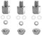 NICEDACK Fahrrad Achsadapter für M10 x 1,0 Vollachse, 3/8 x26 Vollachse, M5 Schnellspanner, Fahrrad Anhänger Kupplungs Adapter