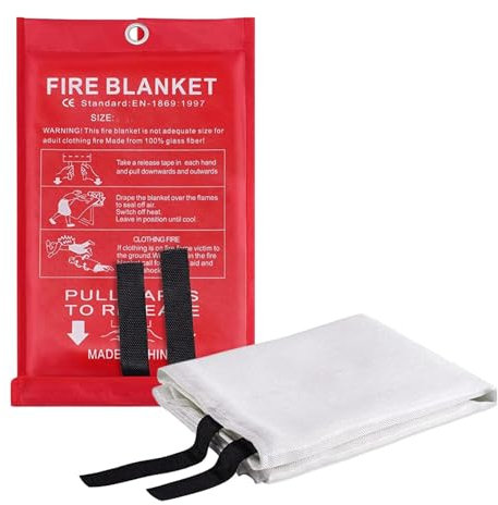 Couverture anti-incendie - Couverture ignifuge pliable, couverture anti-incendie d'urgence | Couverture d'extinction d'incendie de sécurité à domicile, couverture anti-feu en fibre de verre pour