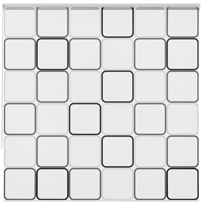 AQUABAD Vaskaflex Badewannenrollo/Duschrollo, Länge: 240 cm, Breite: 120 cm, Muster: Quadrate