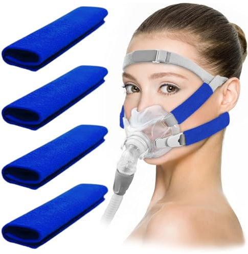 4 Stück CPAP Maske CPAP Gurtbezüge Gesichtspads CPAP Komfortpolster Gesichtspolster Gurt-Komfort-Pads CPAP reinigungstücher