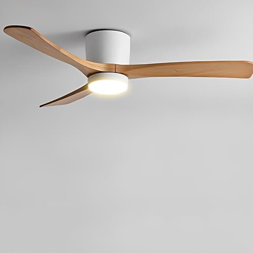 Kids Quiet Ceiling Fan With Light 36in Indoor Ceiling Fan Light 12W LED Fan Lights Living Room Dining Room Ceiling Lights Fan Lighting 6 Gear Wind Speed Ceiling Fan With Light Wooden 3 Fan Blades Lamp