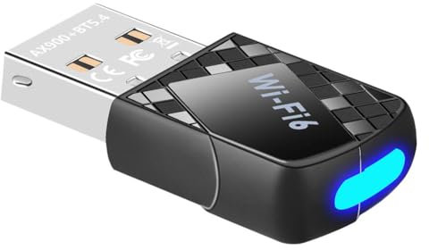 Adaptador WiFi USB para PC de escritorio, 600 Mbps 2.4/5 GHz de doble banda Wifi 6 USB y adaptador Bluetooth, adaptador USB inalámbrico tarjeta de red sin controlador