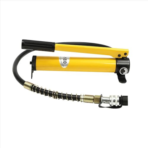 Pompa Idraulica,Pompa Idraulica Manuale,Connettore Per Tubo Flessibile Della Pompa Manuale,0cc,Tubo Flessibile Da 1 m,Capacità Di Stoccaggio Dell'Olio 300cc,Alta Pressione 60 Kg/c㎡,10t/20t