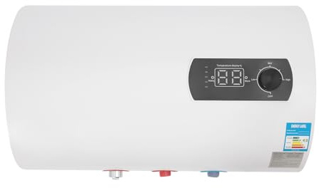 Fliuyr Scaldabagno elettrico 2000 W, 40 l, regolatore di temperatura, scaldabagno elettrico con doccetta, tubo doccia, 2 tubi dell'acqua