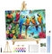MOGTAA Perroquet Peinture Numero Enfant Adulte avec Cadre, Animaux Peinture par Numero Adulte avec Chevalet, DIY Numéro d'Art Kits, Loisirs Créatifs Adultes, pour décoration, 20x30cm