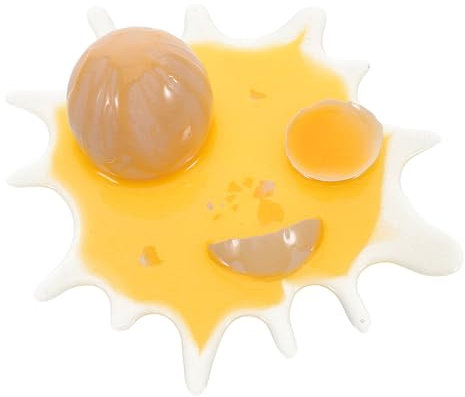 Milisten gefälschtes Aprilscherz Lustige Eier Prank Witzige Spielzeuge lustige Nein falsches Erbrechen Partydekorationen zum Aprilscherz Plastik Yellow