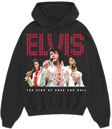 Elvis Presley Unisex Offical Merch Three Portrait Hoodie Kapuzenpullover (1er Pack)