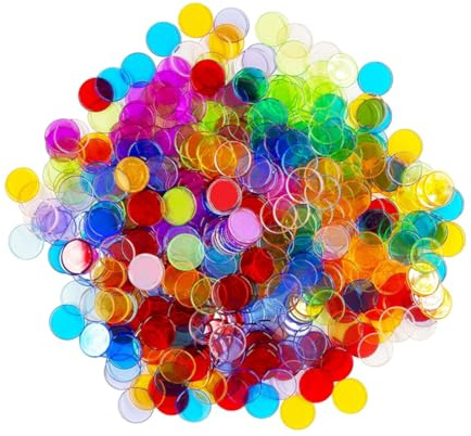 YAZWUR 100 Stück Magnetisches Bingo-Set – Metallring-Chips, Kunststoff-Poker-Spielsteine, Marker, Mathematikzählung, Wissenschaftsforschung, STEM-Kit, Familienspielabende (Mehrfarbig)