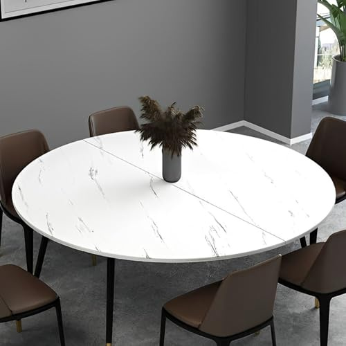 ZYZSY Piano tavolo rotondo pieghevole di grandi dimensioni, Prolunga da scrivania pieghevole, Tavolo per banchetti e catering senza gambe, Per Ospiti(White-2,80cm/31.5in)