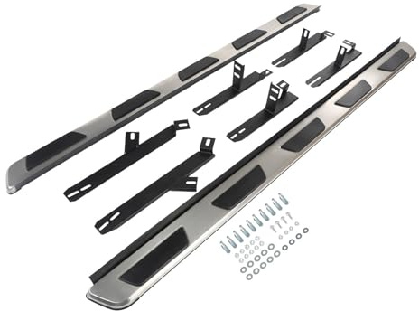 GEARFLOW Trittbretter Seitenbretter kompatibel mit Audi Q7 4L 2006-2015, Aluminium & Kunststoff, belastbar bis 360 kg, rutschfest, mit Halterung, Links & Rechts