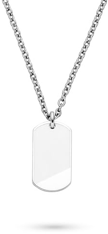s.Oliver Jungs Schmuck – Halskette mit coolem Anhänger aus Edelstahl – Cool, Modern und Lässig – Perfekte Geschenkidee