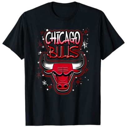Airbrush-Logo der NBA Chicago Bulls T-Shirt