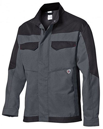 BP 2432-820-5332-56/58l Arbeitsjacke, Stehkragen, verdeckter Reißverschluss und Druckknopfband, 320,00 g/m², dunkelgrau/schwarz, 56/58l