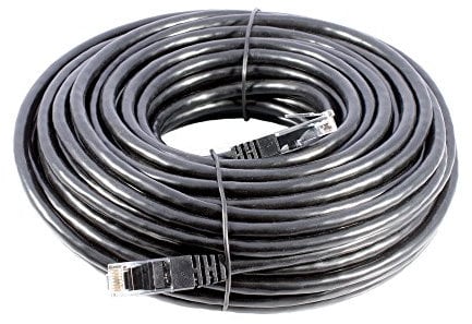 Smedz CAT6 20 m Full Solid Copper UTP 24 AWG Indoor / Outdoor Plug and Play Network Cable GigaBit Ethernet Patch Lead – Black