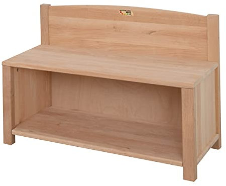 Holzspielzeug Peitz Kinder-Schuhschrank 8053 Massivholz-Garderobe für Kindergarten oder Kinderzimmer