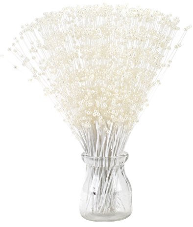 Perlenkette Deko,100 Stück 25 CM DIY Perlengirlande Perlenband Tischdeko Perlen Girlande kompatibel mit Hochzeit Brautstrauß Machen Party Dekoration,Beige,EINWEG