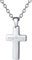PROSTEEL Halskette Personalisierte Kreuz Anhänger Christlich Minimalist Name Gravur Collier Unisex Halskette für Männer Frauen Jungen Mädchen, Silber-S