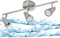 Trango - 3-flammig IP44 LED Badleuchte - In matt-nickel - Dreh und schwenkbar - Als Flurlampe, WC Lampe, Deckenlampe, Spots - Inklusive 3x 5 W LED Leuchtmittel