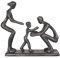 Aoneky Familie Figur Statue - Metall Kunst Skulptur Geschenk für Jahrestag, Geburtstag，Dekoration für Haushalt und Büro (Familie von 3)