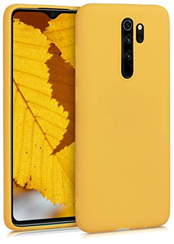 kwmobile Hülle kompatibel mit Xiaomi Redmi Note 8 Pro Hülle - weiches TPU Silikon Case - Cover geeignet für kabelloses Laden - Honiggelb