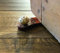 Traditional Retro Vintage Wooden Door Stop Stopper Wedge with Ceramic Knob (Design 1)