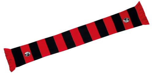 SC Freiburg Schal - Blockstreifen - rot/schwarz Fanschal Scarf - Plus Lesezeichen Wir lieben Fußball