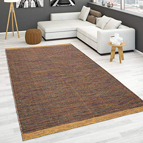 Paco Home Handgewebter Teppich Flachgewebe 100% Wolle Skandinavischer Stil in vers. Farben, Grösse:120x170 cm, Farbe:Bunt