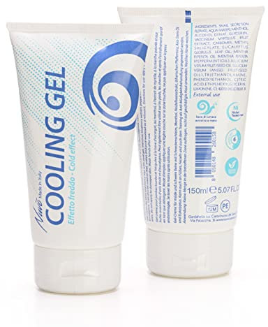 Nuvo' - Erfrischende Körpercreme Beine, Füße, geschwollene, schwere Knöchel, Regt die Durchblutung, KÄLTE WIRKUNG, mit Schneckenschleim, Menthol, Eukalyptus, Heidelbeerextrakte, 150ml