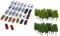 SM SunniMix 50pcs Voitures Miniatures Peintes Et Maquette de Train de Construction D'Arbres Modèles Échelle Z: 1: 200