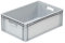 DIE BOX FABRIK Eurobehälter 600x400x220mm | geschlossene Box | Aufbewahrungsbox | Kunststoff Kisten | Lagerbehälter mit Griffen | robuste Stapelbox | Eurokiste | Mehrwegbehälter