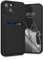 kwmobile Housse Compatible avec Apple iPhone 13 Coque - Housse de téléphone avec Compartiment Carte en Silicone - Noir
