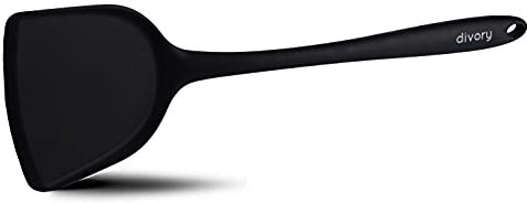 DIVORY espátula para wok I utensilio de cocina de plástico I espátula para wok utensilios de cocina resistentes al calor I espátula apta para lavavajillas I apta para sartenes y ollas revestidas I 33